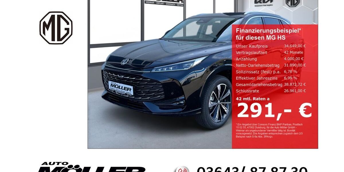 MG HS 4.999 km 34.649 &euro; Weimar 99425