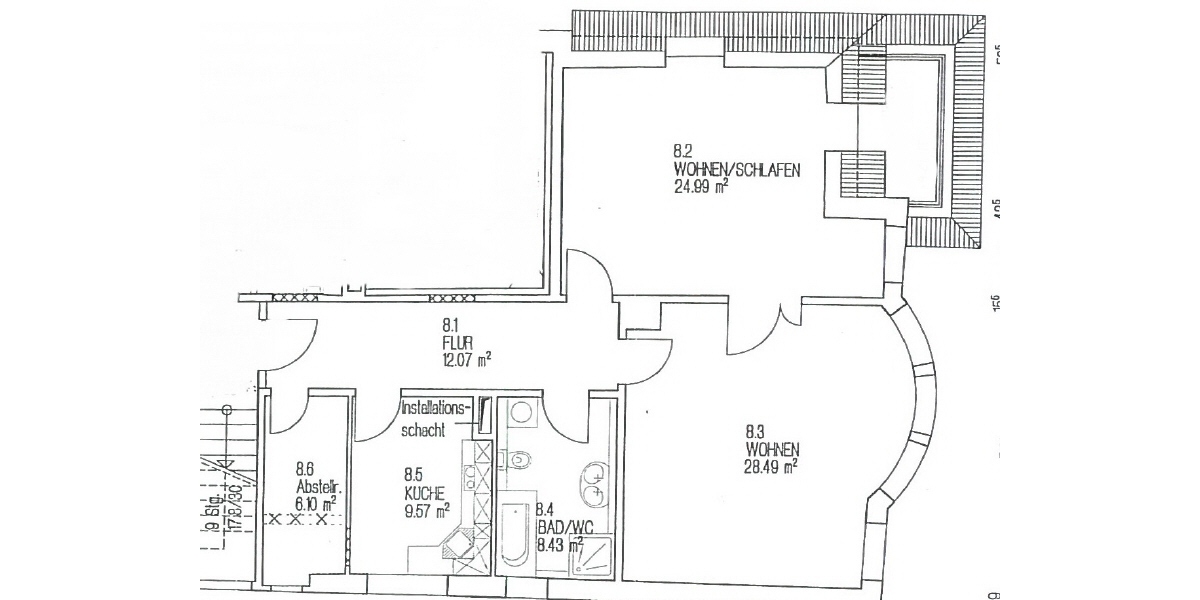 Grundriss der Wohnung